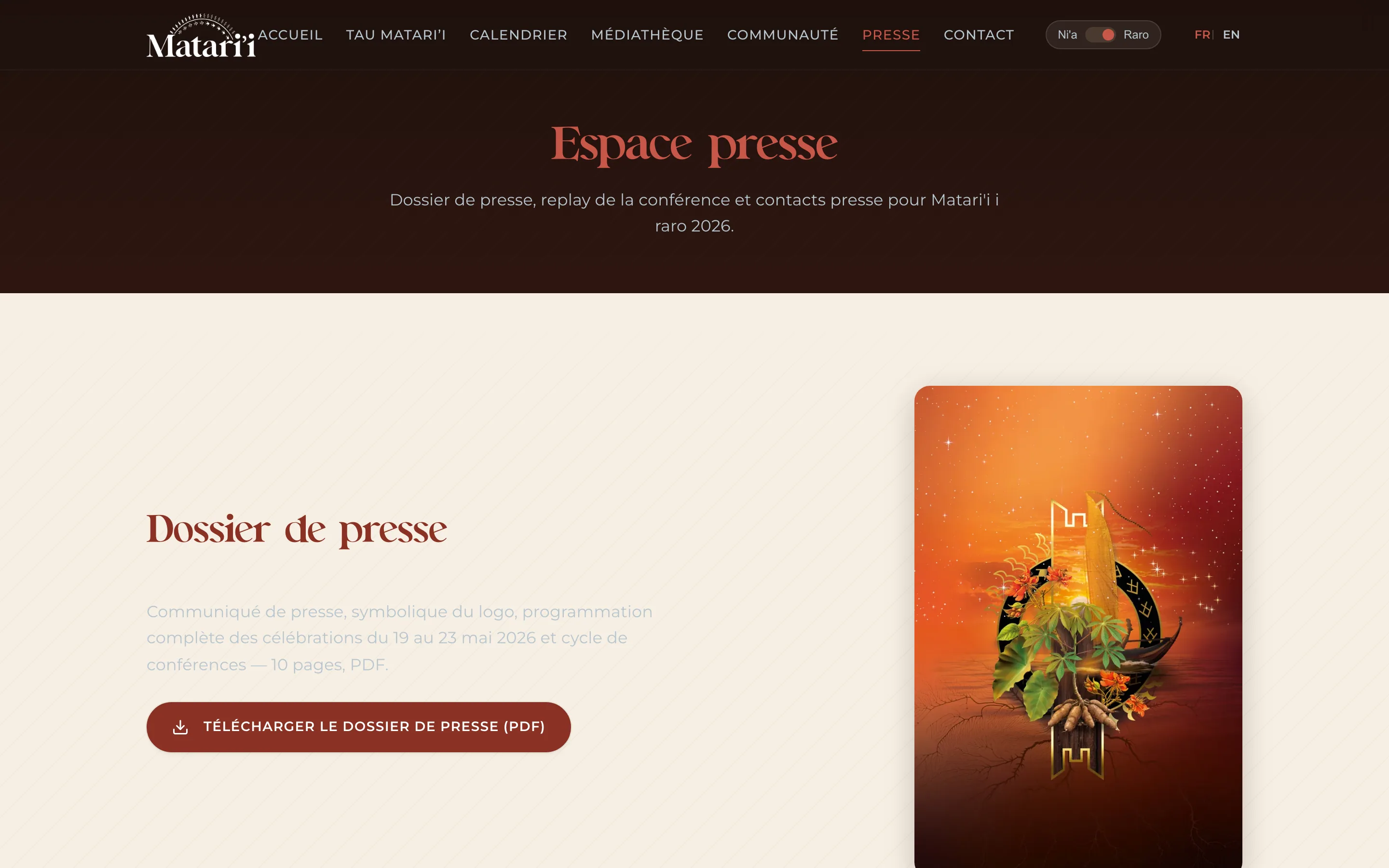 Page Presse — matarii.pf